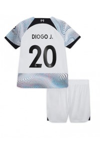 Liverpool Diogo Jota #20 Babyklær Borte Fotballdrakt til barn 2022-23 Korte ermer (+ Korte bukser)